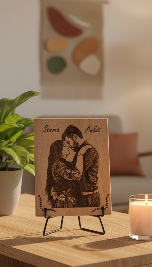 laser engraved wood potrait on mango wood laser engraved wood potrait on mango wood